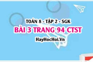 Bài 3 trang 94 Toán 8 Tập 2 Chân trời sáng tạo